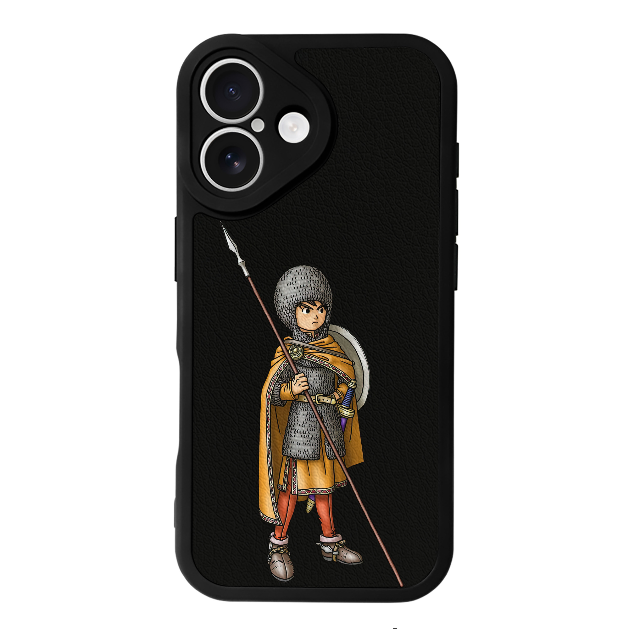 （画像用） ドラゴンクエスト Doragon Kuesuto Dragon Quest 【iPhone 16シリーズ対応】シリコンスマホケース（レザー調） 材質：シリコン